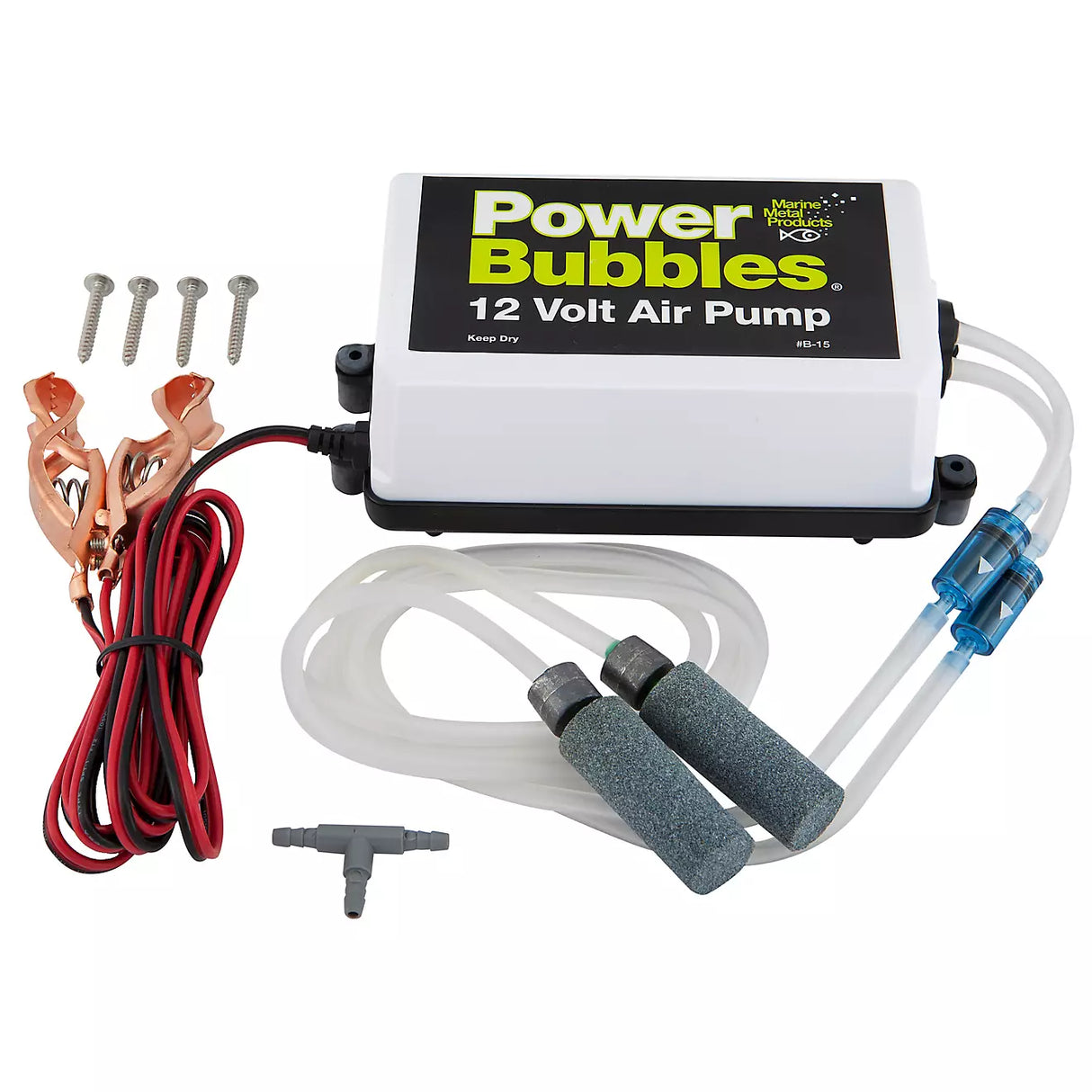 POWER BUBBLES 12 VOLT DC AIR PUMP AERATION SYSTEM