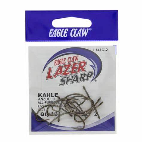 EAGLE CLAW #2 BRONZE LAZER KAHLE HOOKS 10PK