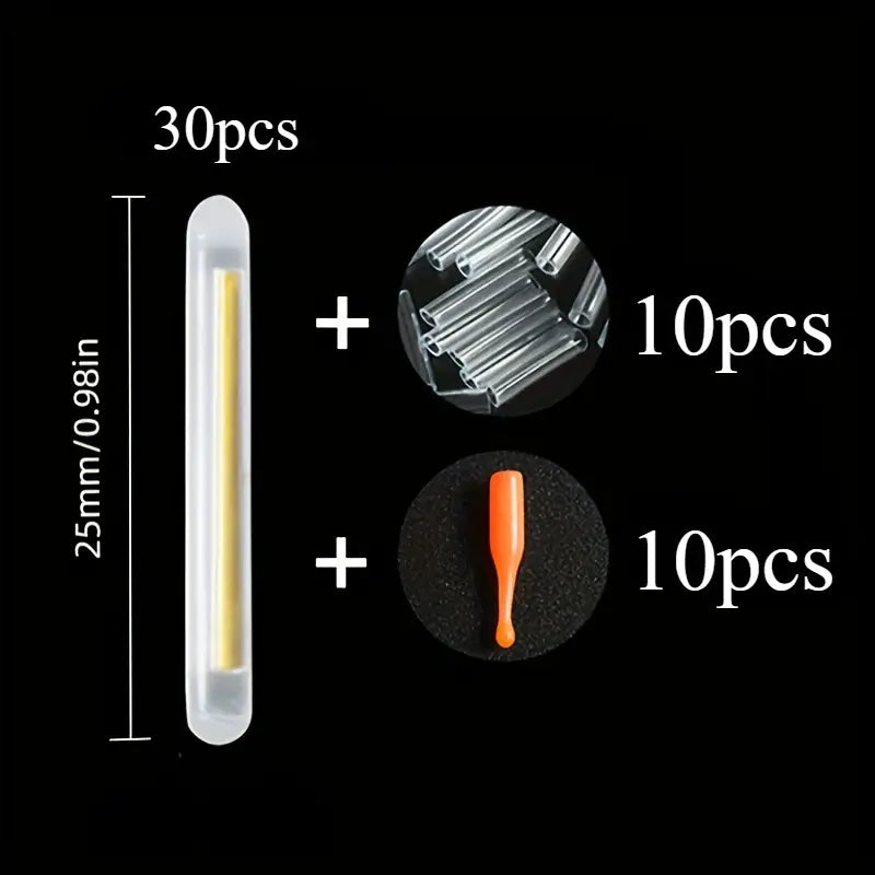 GLOW-IN-THE-DARK FISHING ROD LIGHT 50 PCS