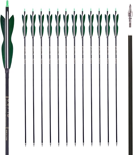 LWANO 30IN CARBON PRACTICE ARROWS 12PC