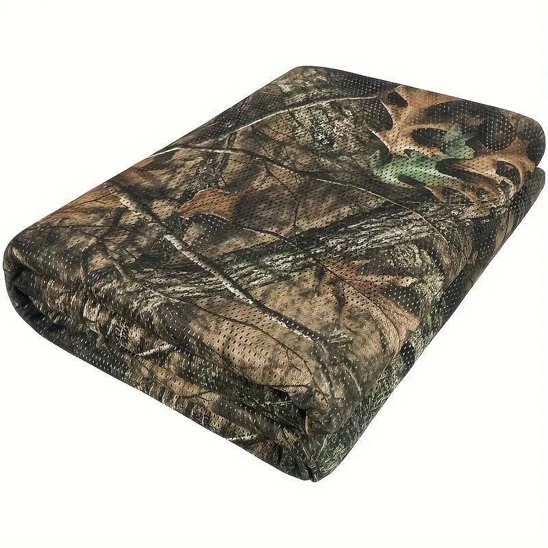 CAMOFLAGE BURLAP CRADLE MESH FABRIC -75D CAMOFLAGE MESH COVER, USED FOR FIELD BLINDS, CAMPING TREE RACKS