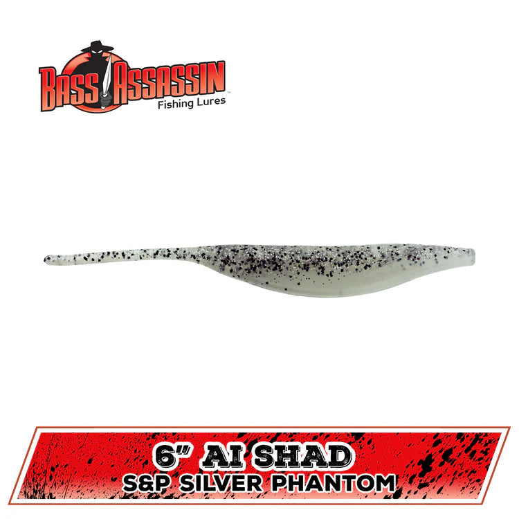 BASS ASSASSIN LURES 6" AI SHAD