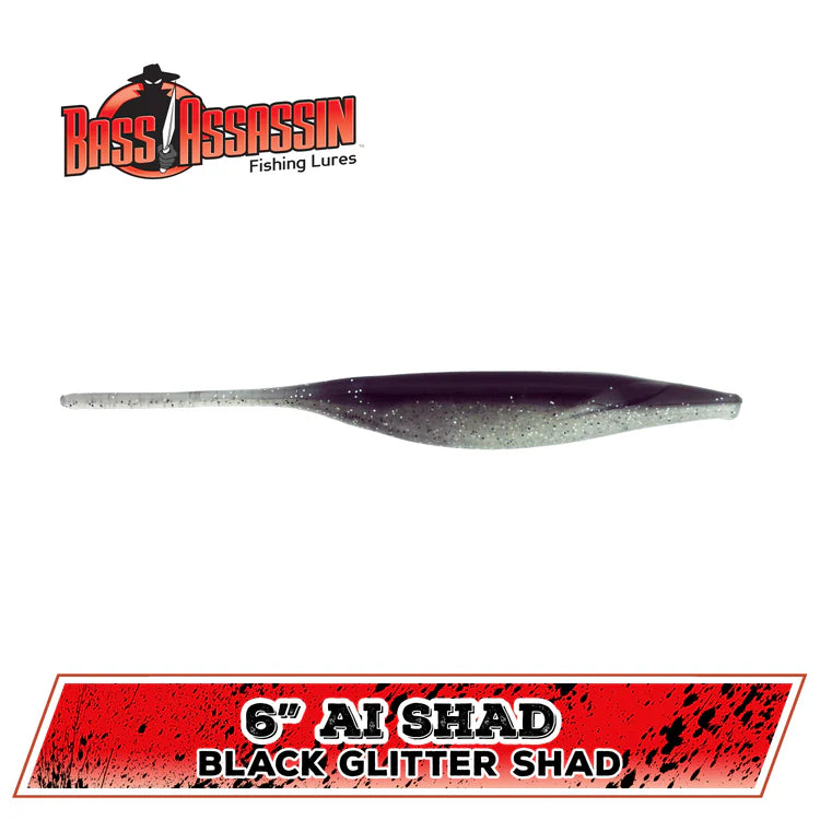 BASS ASSASSIN LURES 6" AI SHAD