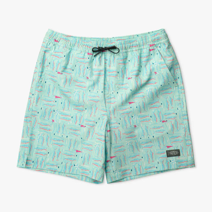 AFTCO YOUTH STRIKE PRINTED SWIM SHORTS