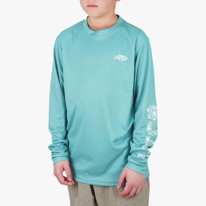 AFTCO YOUTH JIGFISH UV PROTECTION LS SHIRT