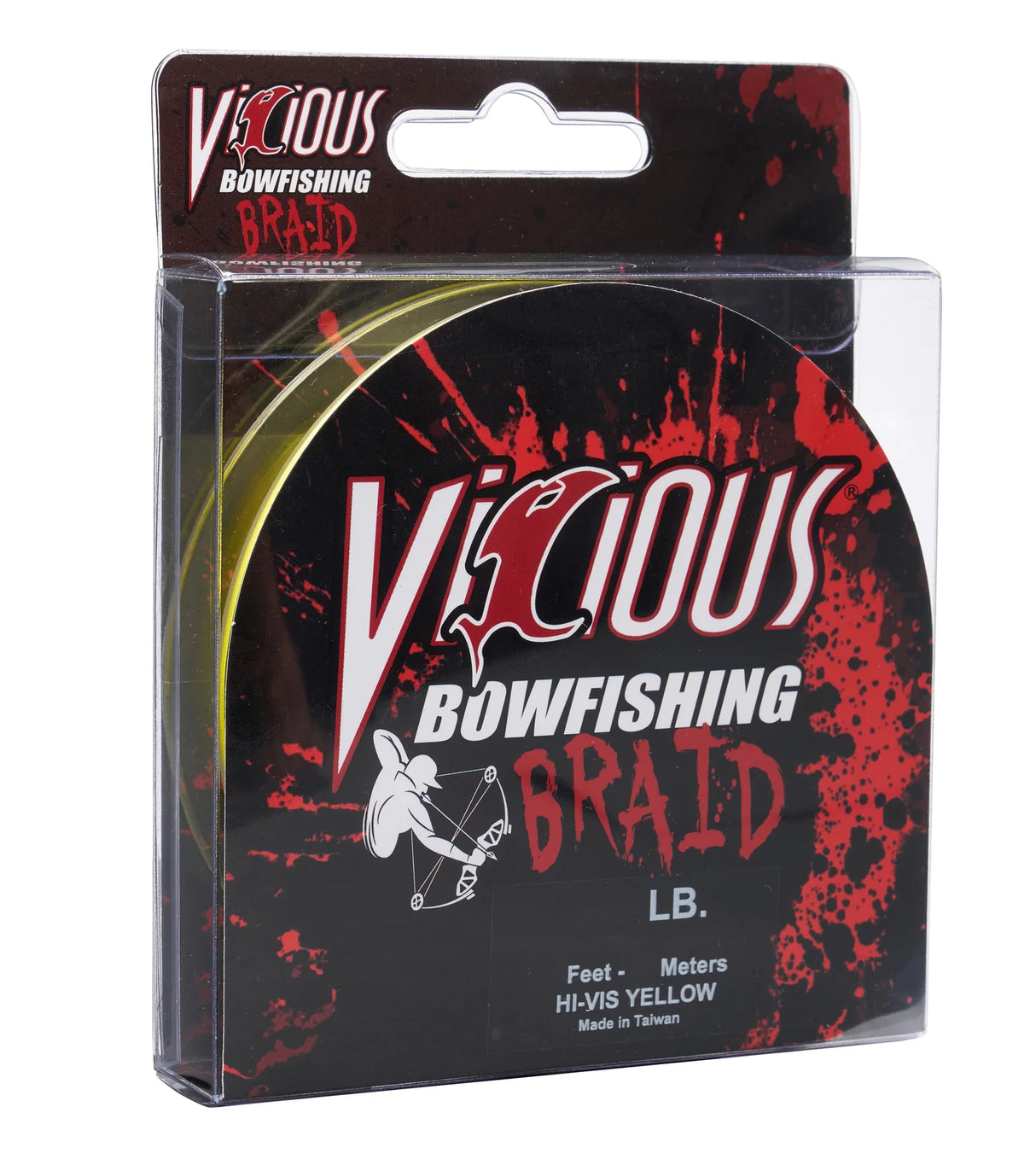 VICIOUS HI-VIS YELLOW BOWFISHING BRAID 75 FEET