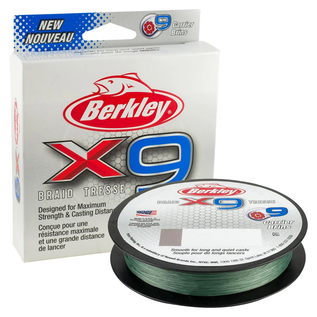 BERKLEY X9 BRAID TRESSE FISHING LINE