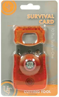 SURVIVAL CARD TOOL ORANGE