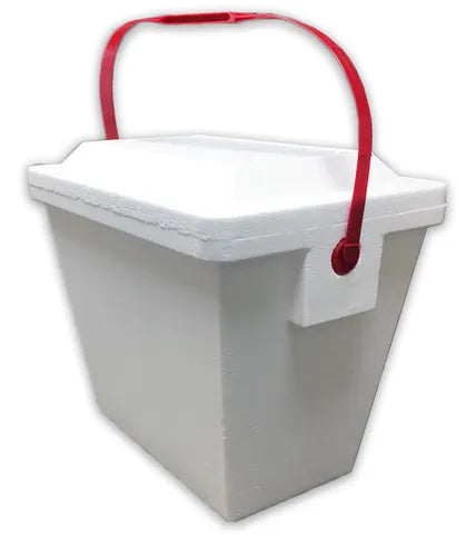 FOAM COOLER W/ PLASTIC HANDLE