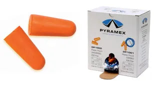 PYRAMEX UNCORDED DISPOSABLE EAR PLUGS TAPER FIT