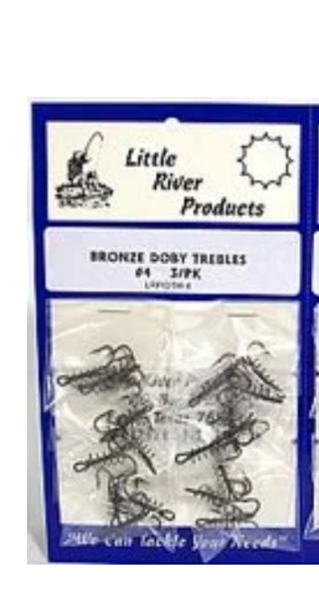 LITTLE RIVER BRONZE DOBY TREBLE HOOKS 3PCK #8