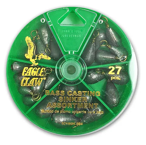 EAGLE CLAW 27 PC BASS CASTING SINKER ASSORTMENT