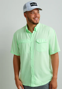 HUK TIDE POINT SHORT SLEEVE BUTTON DOWN SHIRT