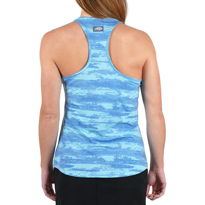AFTCO WOMEN'S OCEAN BOUND PRINTED PERFORMANCE TANK