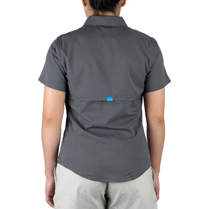 AFTCO WOMEN'S WRANGLE SS BUTTON DOWN SHIRT