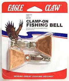 EAGLE CLAW COPPER CLAMP-ON FISHING BELLS 2PCK