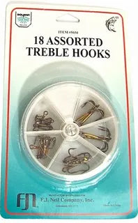 DOLPHIN 18 PC ASSORTED TREBLE HOOKS