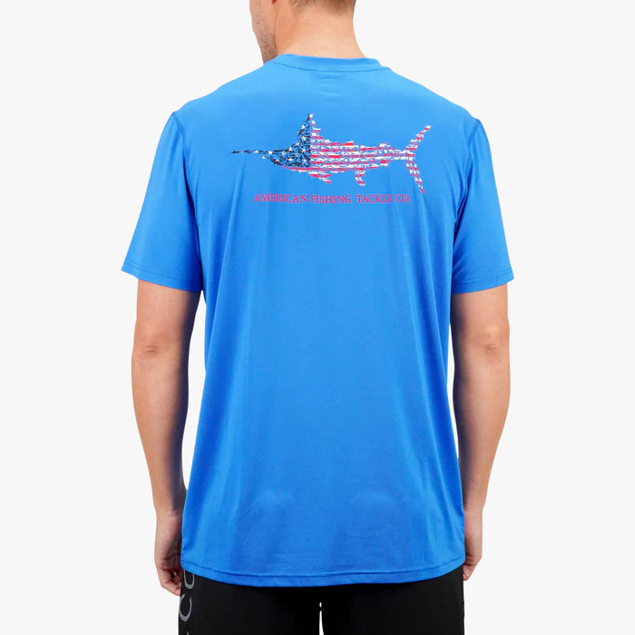 AFTCO JIGFISH UVX AMERICANA SS PERFORMANCE SHIRT