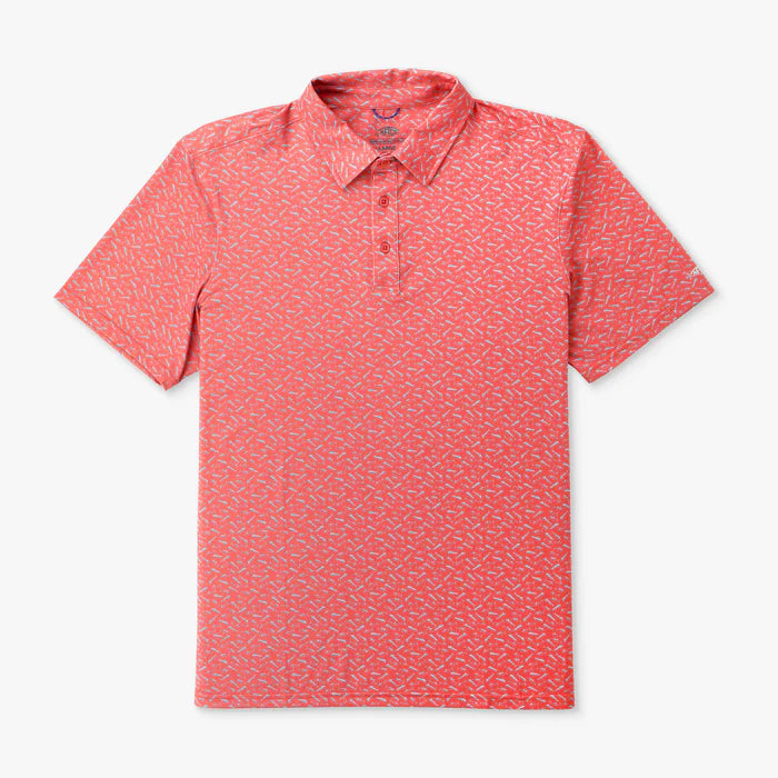 AFTCO CYPRESS PRINTED PERFORMANCE POLO SHIRT
