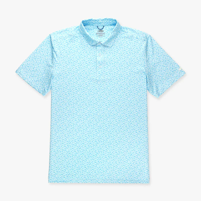 AFTCO CYPRESS PRINTED PERFORMANCE POLO SHIRT