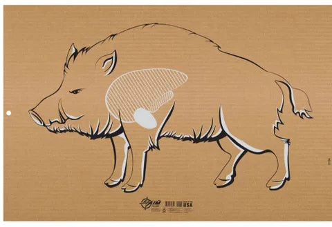 EZ AIM WILD BOAR SILHOUETTE CARDBOARD TARGET 35"X23"