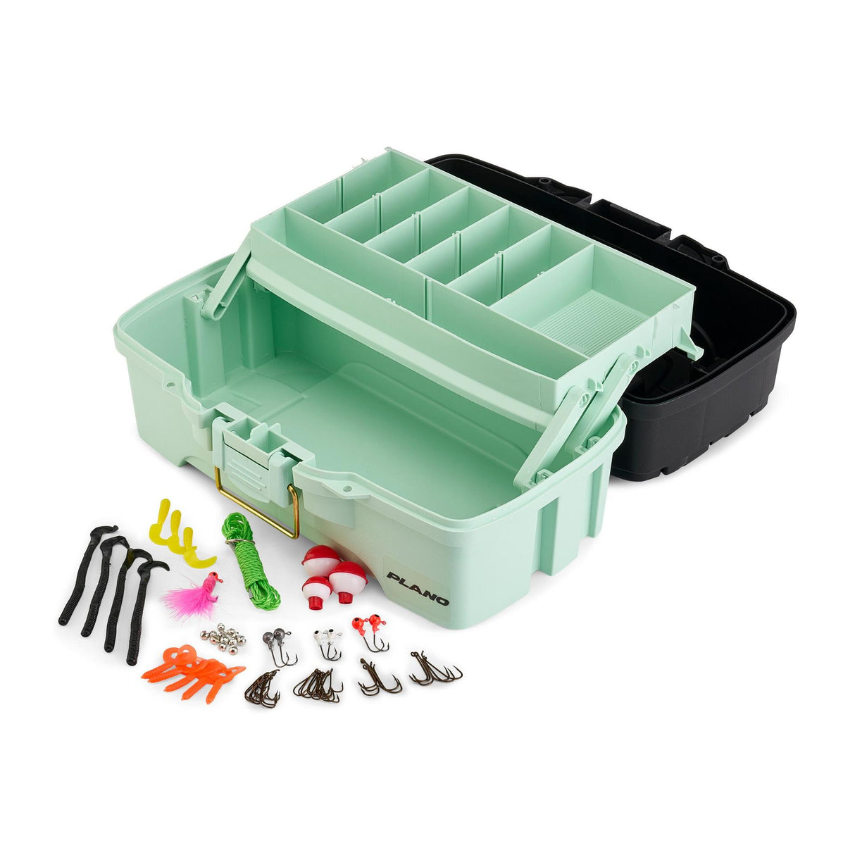 PLANO 1 TRAY CATCH ALL TACKLE BOX W/ 70 PC