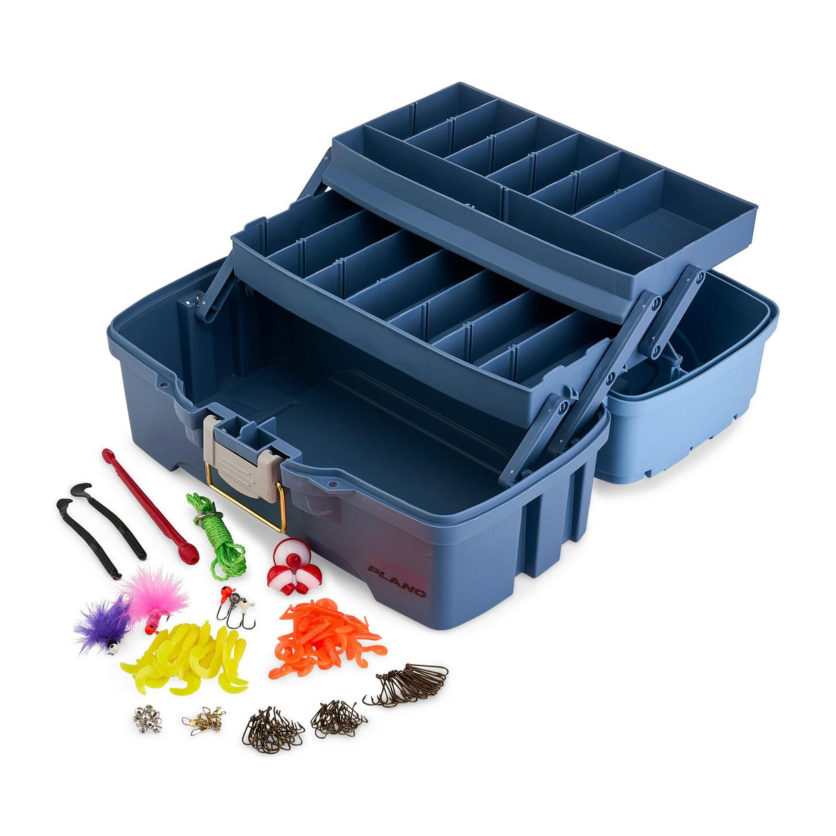 PLANO 2 TRAY CATCH ALL TACKLE BOX W/ 150 PC