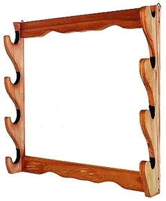 ALLEN FOUR GUN WOODEN WALL RACK