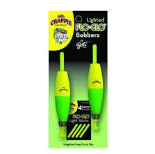 MR. CRAPPIE FLO-GLO LIGHTED SNAP-ON BOBBER 2PK