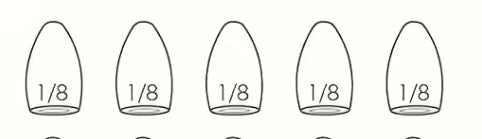 FISHING MASTER TUNGSTEN-LEAD BULLET WEIGHTS