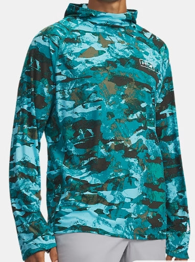 UNDER ARMOUR MENS BTHxFISH ELITE CAMO HOODIE