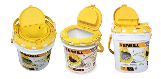 FRABILL 1.3 GALLON BAIT BUCKET 2PC W/ BRACKET LID