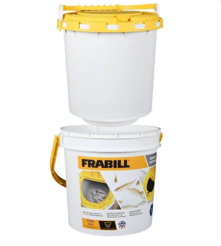 FRABILL 2GAL DRAINER BAIT BUCKET 2PC W/ BRACKET LID