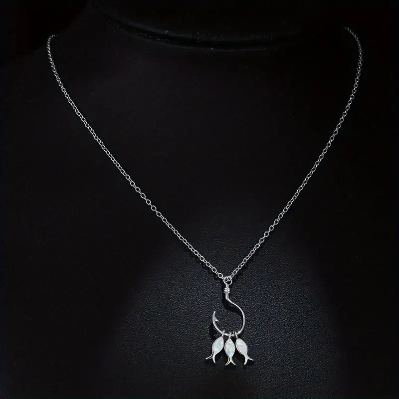 OPAL FISH PEDANT NECKLACE