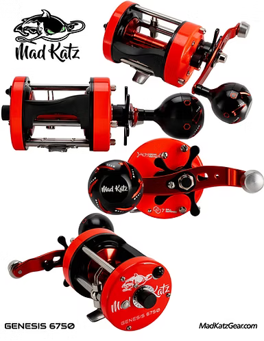 MAD KATZ GENESIS 6750 VIVID BAITCAST REEL (IT GLOWS)