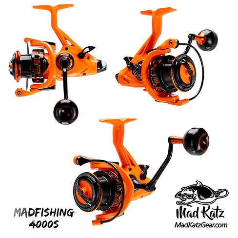 MAD KATZ MAD FISHING 4000S BAIT RUNNER SPINNING REEL (IT GLOWS)