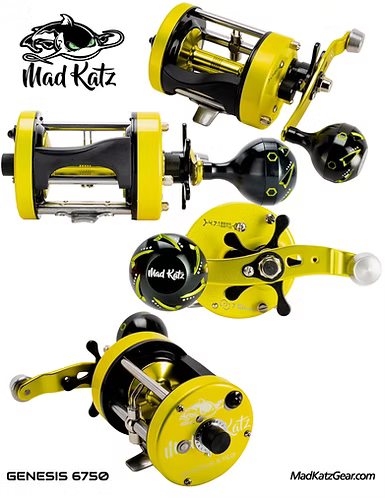 MAD KATZ GENESIS 6750 STORM BAITCAST REEL (IT GLOWS)