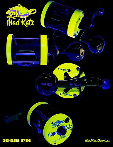 MAD KATZ GENESIS 6750 STORM BAITCAST REEL (IT GLOWS)
