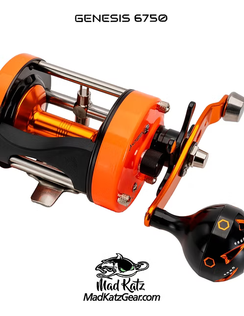 MAD KATZ GENESIS 6750 ORANGE HELIOS REEL (IT GLOWS)