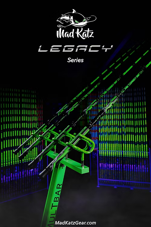 MAD KATZ GREEN LEGACY CASTING ROD (IT GLOWS)