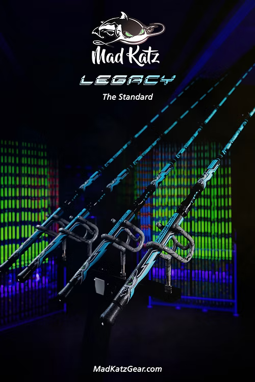 MAD KATZ ICE BLUE LEGACY CASTING ROD (IT GLOWS)