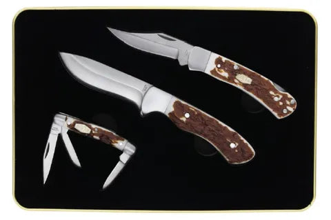UNCLE HENRY LIMITED EDITION CUSTOM TIN W/ FIXED & FOLDER COMBO 3PC