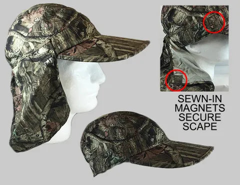 BIMINI BAY- SOLAR GUARD CAMO HAT W/ PACKABLE NECK PROTECTOR