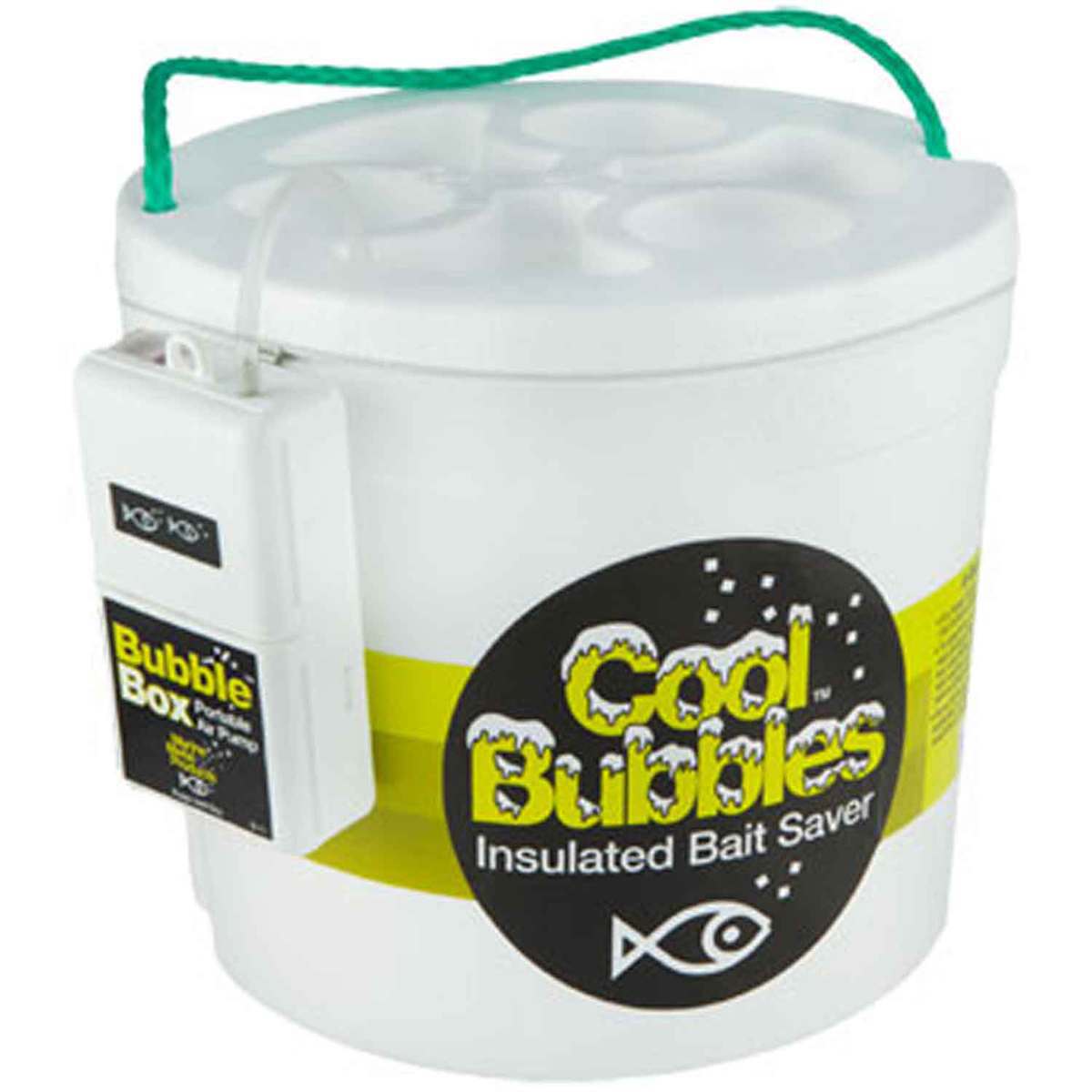 MARINE METAL COOL BUBBLES STYROFOAM INSULATED BUCKET 8QT