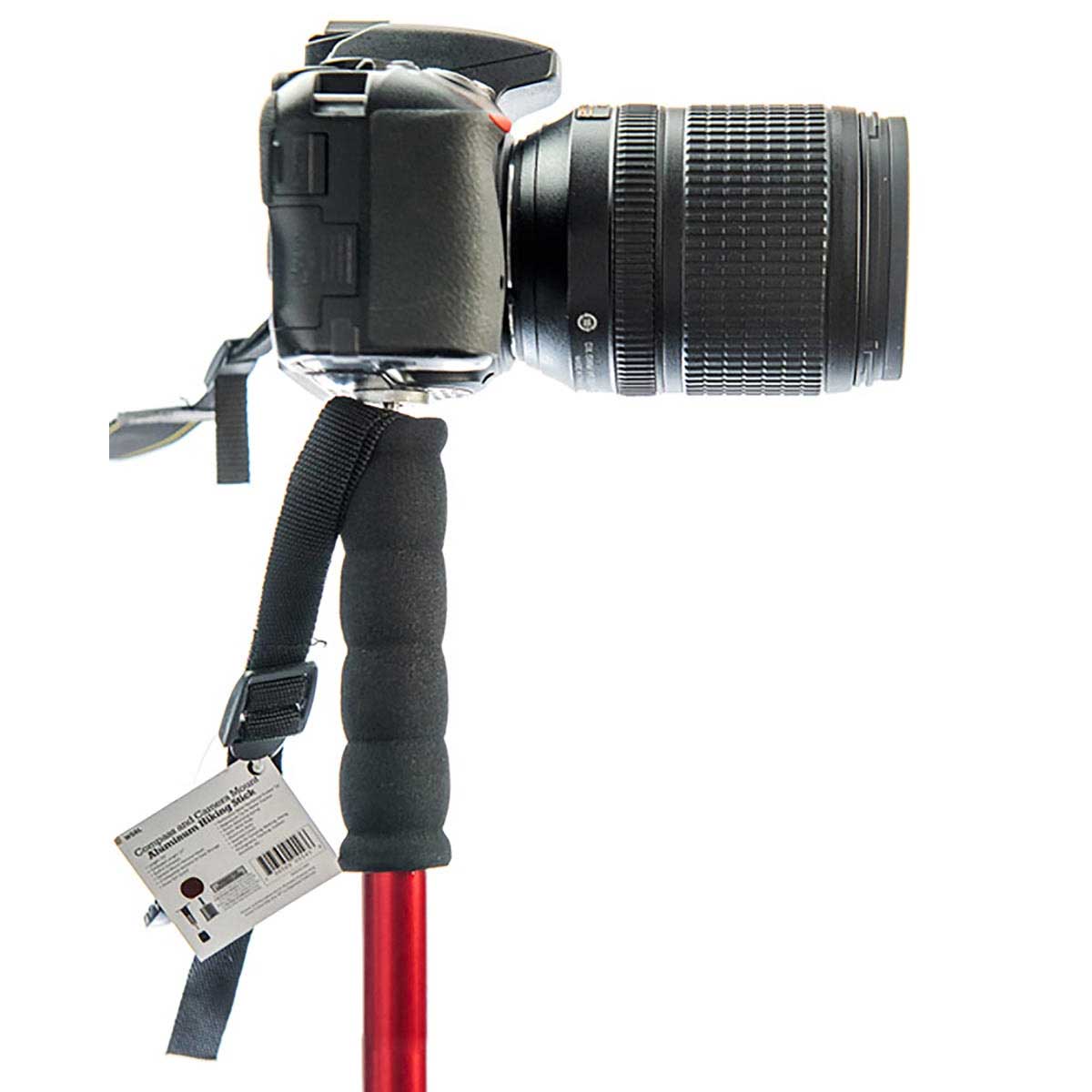 SONA ENTERPRISES COMPASS AND CAMERA MOUNT ALUMINUM HIKING STICK