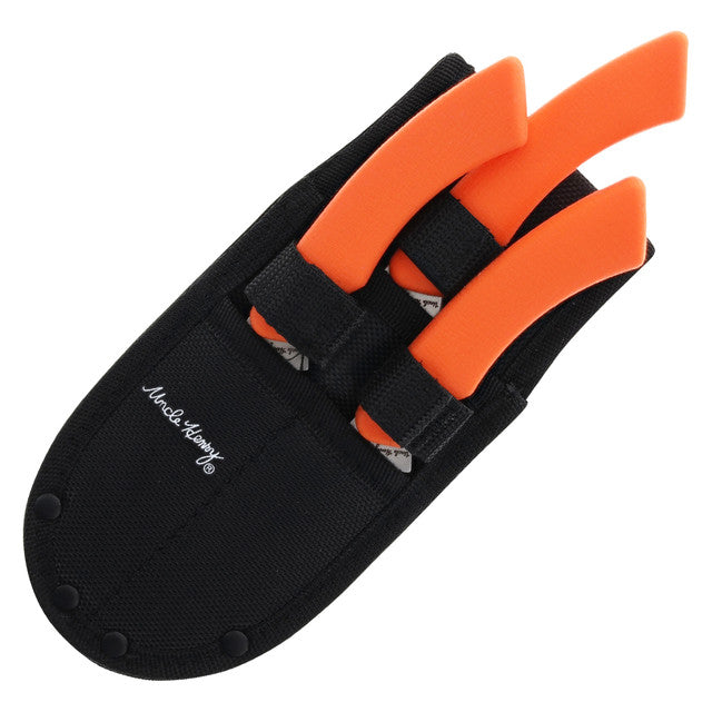 UNCLE HENRY HUNTING SET ORANGE HANDLE W/ SHEATH