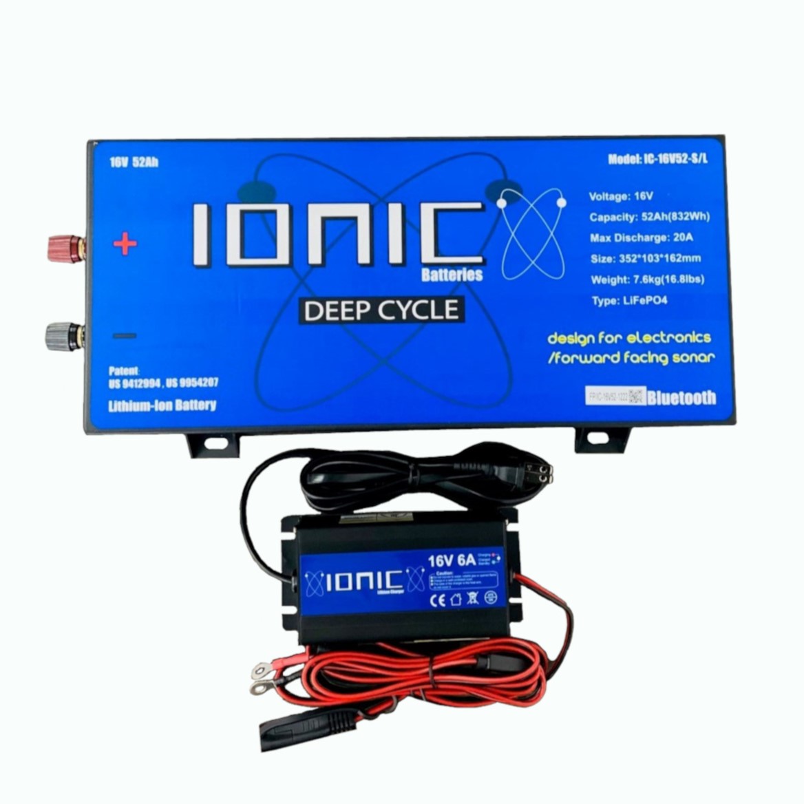 Ionic Lithium 16V 52Ah LiFePO4 Battery + Charger