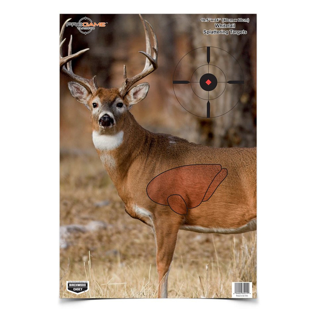 BIRCHWOOD CASEY PREGAME 16HWOOD.5 x 24" WHITETAIL DEER, 3 TARGETS