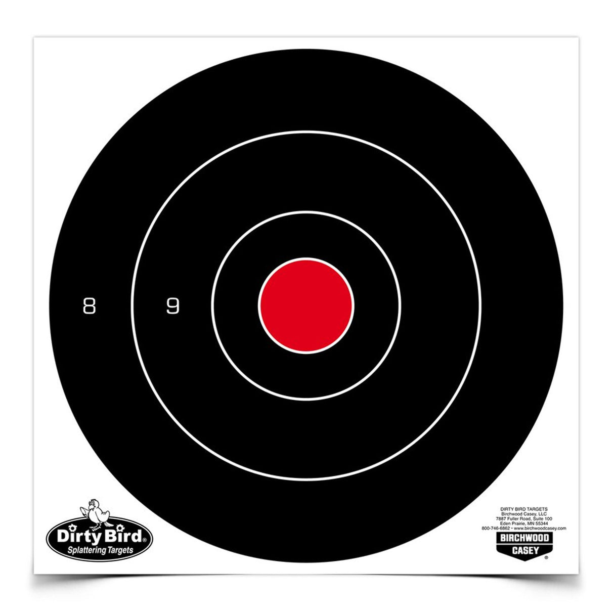 BIRCHWOOD CASEY DIRTY BIRD 8" BULLSEYE SPLATTER TARGERTS