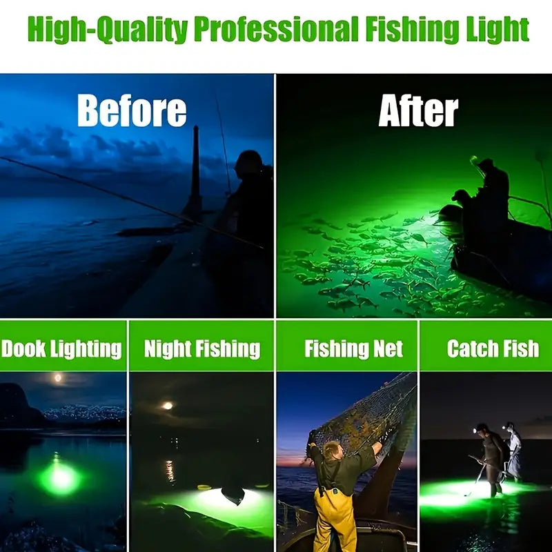 GREEN LED UNDERWATER FISH ATTRACTING LAMP 12V